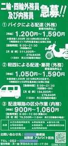 アルバイト急募！！―最寄り郵便局