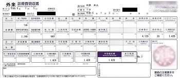 １，４２０円ー外来診療費領収書（大学病院（その２）精神科）