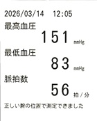 最高血圧１５１mmHg―診察前測定