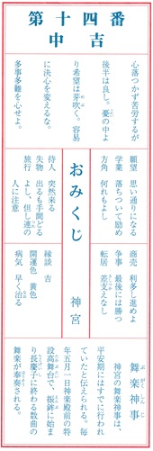 第十四番中吉―初詣のおみくじ