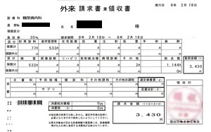 ３，４２０円―請求書兼領収書